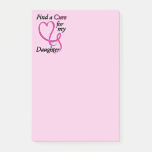 Post-it® Trouver un remède/coeur/fille...Cancer du sein