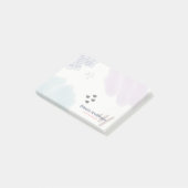 Post-it® Trucs Abstraits de pinceau mignon Pastel (Incliné)
