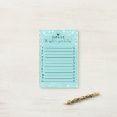 Post-it® Trucs Floraux Turquoise Princesse Couronne à conqu (Sur un bureau)