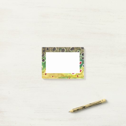 Post-it® truite Brown (Sur un bureau)