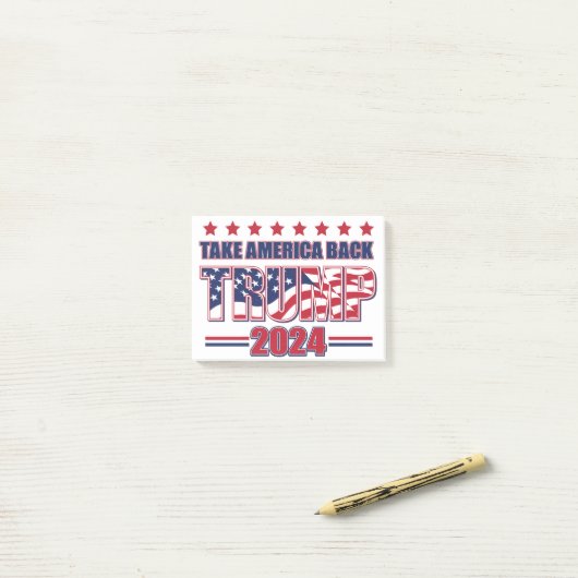Post-it® Trump 2024 (Sur un bureau)