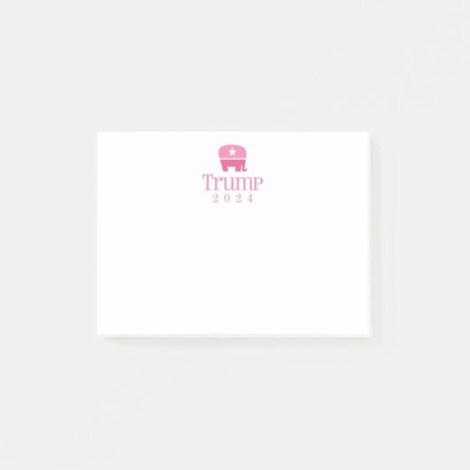Post-it® Trump 2024 Eléphant rose mignon (Devant)