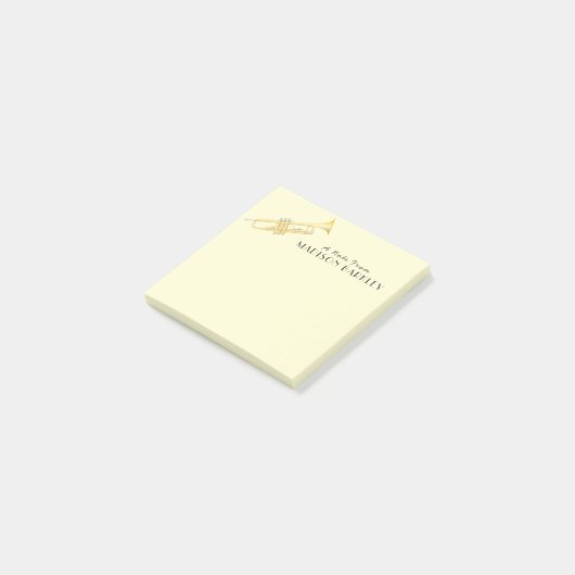 Post-it® Trumpet Musician Band Teacher Post-it Notes (Incliné)