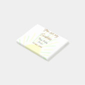 Post-it® Tu es mon soleil jaune pastel anniversaire ajout n (Incliné)