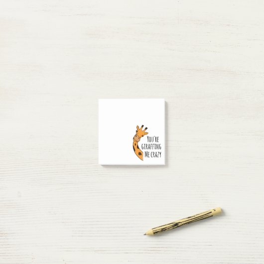 Post-it® Tu me girafes fou (Sur un bureau)
