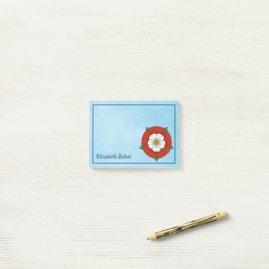 Post-it® Tudor Rose (Sur un bureau)