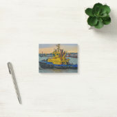 Post-it® Tugboat sailing at river, montevideo, uruguay (Bureau)