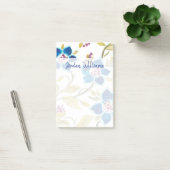 Post-it® Tuiles florales d'abbaye - fleurs bleues (Bureau)