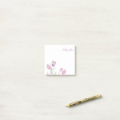 Post-it® Tulipe florale violette pâle (Sur un bureau)