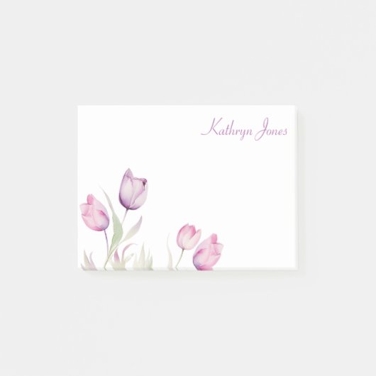 Post-it® Tulipe florale violette pâle (Devant)
