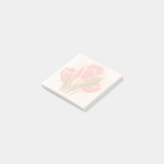 Post-it® Tulipes 3x3 d'aquarelle (Incliné)