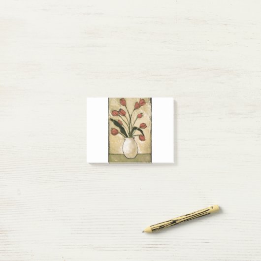 Post-it® Tulipes BAG10-V2 dans Red.tif (Sur un bureau)