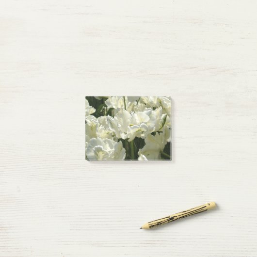 Post-it® Tulipes blanches (Sur un bureau)