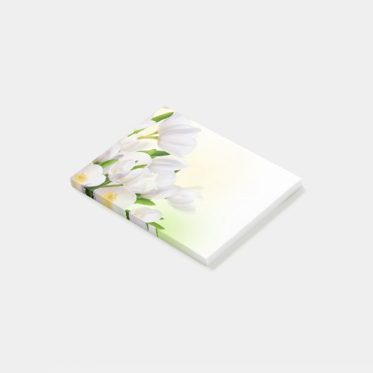 Post-it® Tulipes blanches post-notes (Incliné)