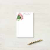 Post-it® Tulipes rose post-it-notes (Sur un bureau)