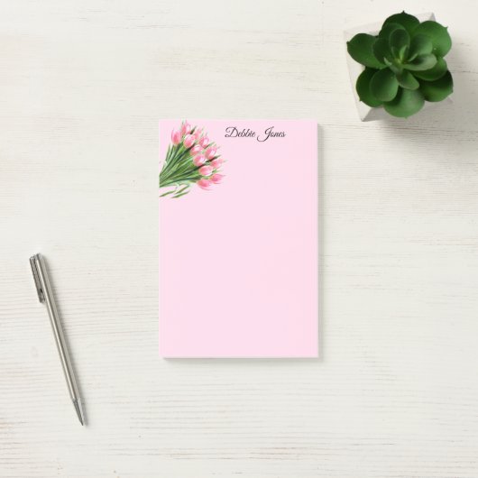 Post-it® Tulipes rose post-it-notes (Bureau)