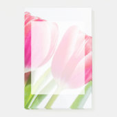 Post-it® Tulipes roses avec Feuille vert photo (Devant)
