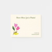 Tulipes Roses Retro Pastel Peach Illustré À La Mai
