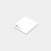 Post-it® Tulipes rouges avec notes vertes (Incliné)