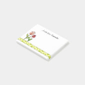 Post-it® Tulipes rouges et roses personnalisées (Incliné)