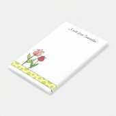 Post-it® Tulipes rouges et roses Personnalisées 4 x 6 (Incliné)