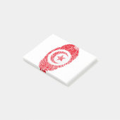 Post-it® Tunisie Drapeau Empreinte Pays Fierté (Incliné)