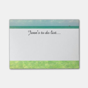 Post-it® Turcs de l'océan d'Aqua et photo verts de la