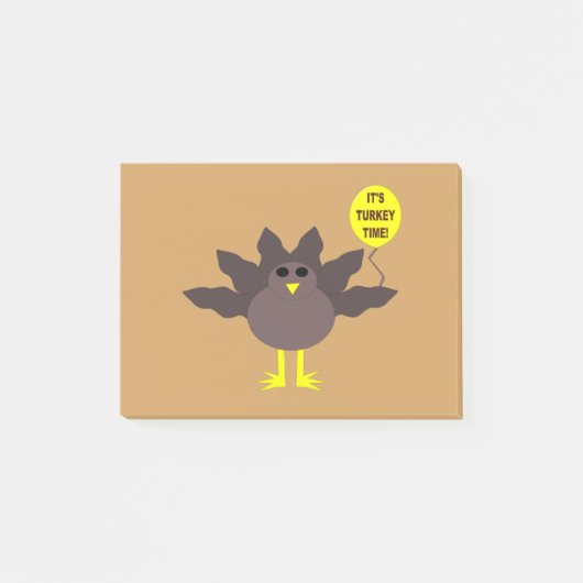 Post-it® Turkey Time Thanksgiving Post it note Pad (Devant)