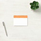 Post-it® Turmeric Orange Simply Floral Personnalisé (Bureau)