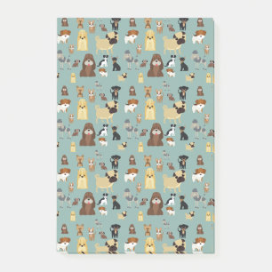 Post-it® turqouise backgrogs dogs