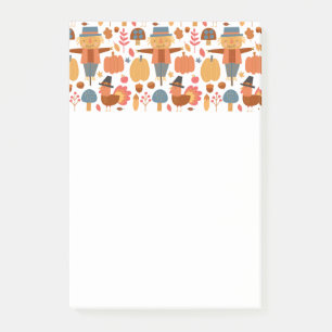 Post-it® Turquie et Scarecrow Thanksgiving Motif