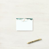 Post-it® Turquoise Agate Geode Gold Parties scintillant Scr (Sur un bureau)