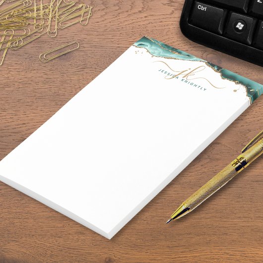 Post-it® Turquoise Agate Geode Gold Parties scintillant Scr