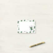 Post-it® Turquoise Atlas Aquarelle Beetle Log (Sur un bureau)