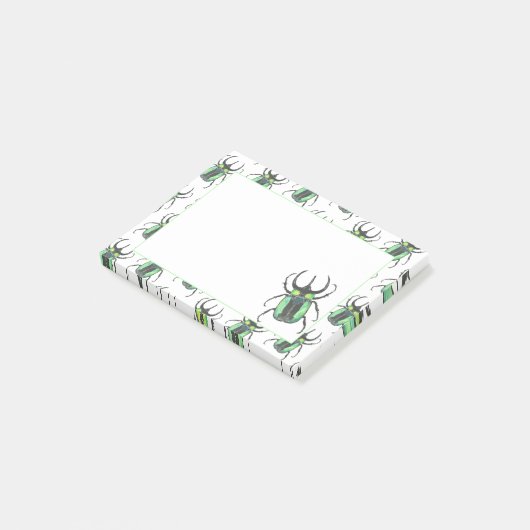 Post-it® Turquoise Atlas Aquarelle Beetle Log (Incliné)