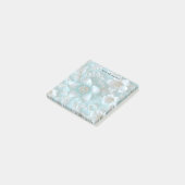 Post-it® Turquoise Blanc Floral Post it Notes (Incliné)