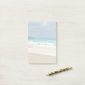 Post-it® Turquoise Blue Sea Beach Photo Faded Post Notes (Sur un bureau)