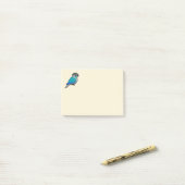 Post-it® Turquoise Conure Vert-cheeked (Sur un bureau)