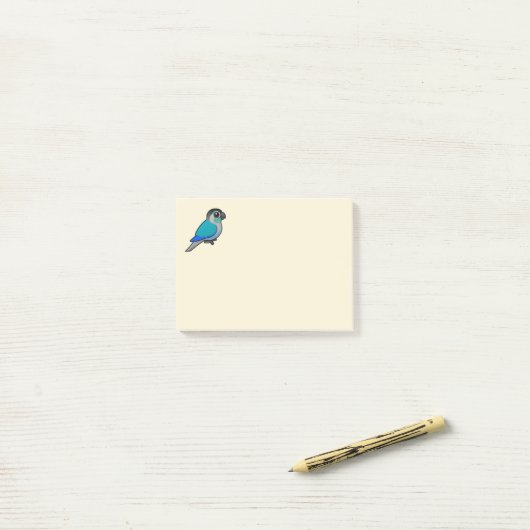 Post-it® Turquoise Conure Vert-cheeked (Sur un bureau)