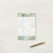 Post-it® Turquoise Glam Gold White Feuilles tropicaux (Sur un bureau)