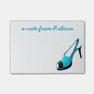 Post-it® Turquoise mignonne de chaussure de talon haut