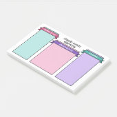 Post-it® Turquoise rose violet mou Étiquettes de ruban Votr (Incliné)