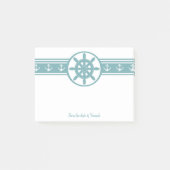 Post-it® Turquoise Ships Roue Notes personnalisées (Devant)