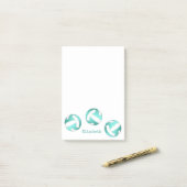 Post-it® turquoise turquoise personnalisée filles volley-ba (Sur un bureau)