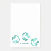 Post-it® turquoise turquoise personnalisée filles volley-ba (Devant)