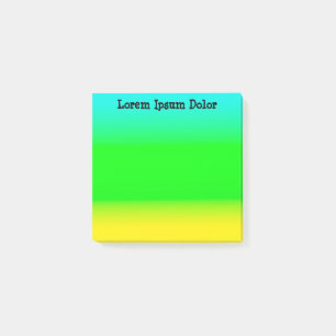 Post-it® Turquoise, vert et jaune personnalisés