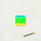 Post-it® Turquoise, vert et jaune personnalisés (Sur un bureau)