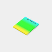Post-it® Turquoise, vert et jaune personnalisés (Incliné)