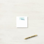 Post-it® Type de Gras simple Aqua Blue (Sur un bureau)