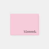 Post-it® typographie bénie rose pastel  (Devant)